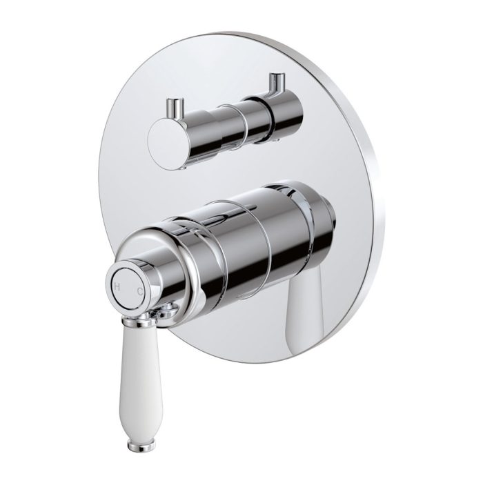 fienza Eleanor Wall Diverter Mixer Chrome / Ceramic