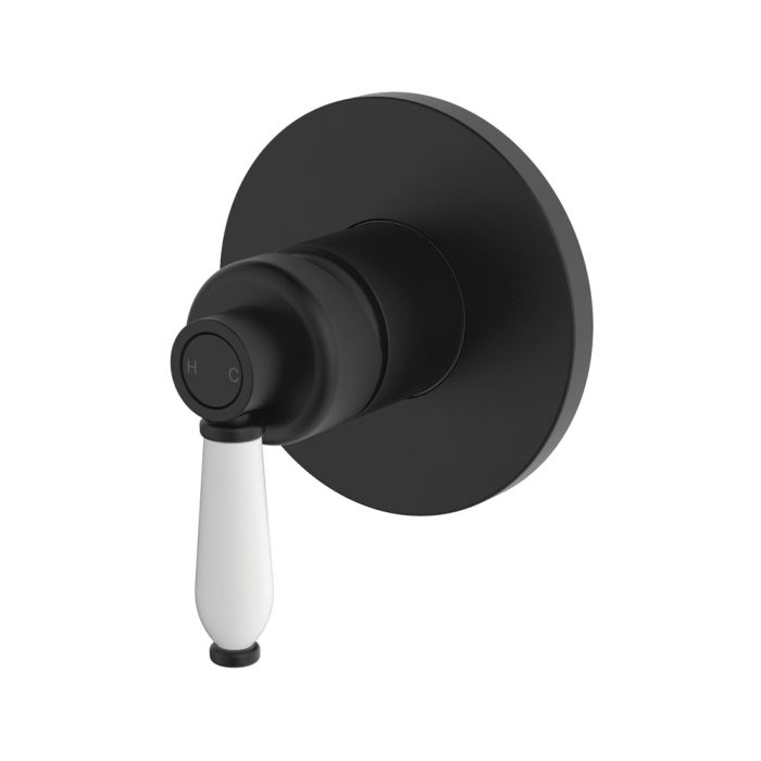 fienza Eleanor Wall Mixer Matte Black / Ceramic