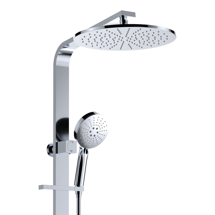 fienza Empire Slim Deluxe Twin Shower Chrome