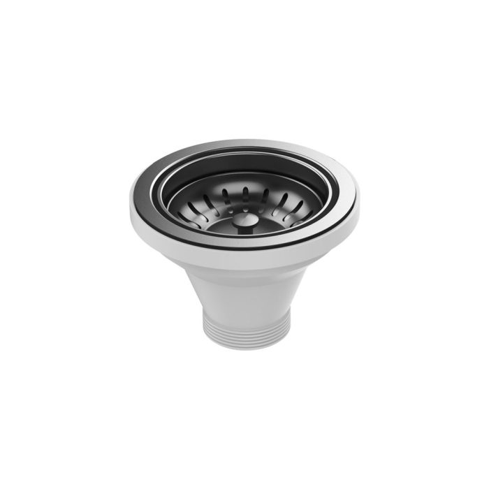 fienza Hana Sink Basket Waste PVD Carbon Metal