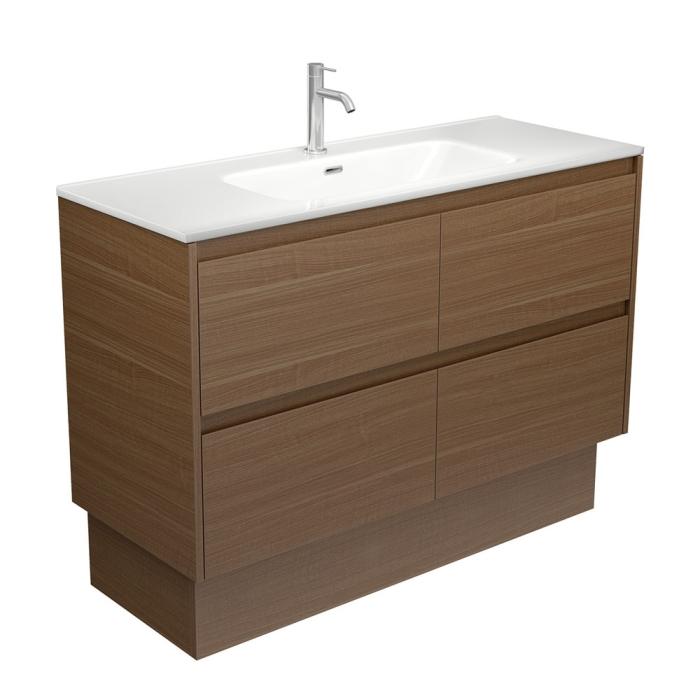 fienza Joli Amato 1200 Walnut Vanity On Kick