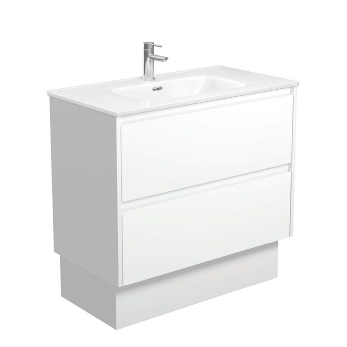 fienza Joli Amato 900 Satin White Vanity On Kick