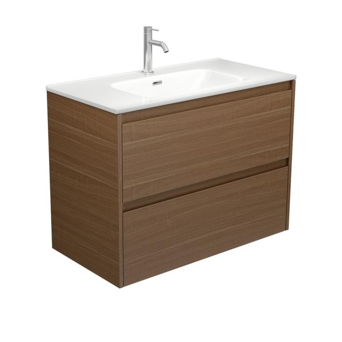 fienza Joli Amato 900 Walnut Wall Hung Vanity