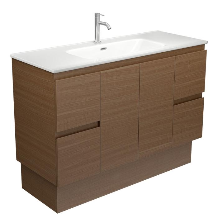 fienza Joli Edge Walnut 1200 Vanity On Kickboard