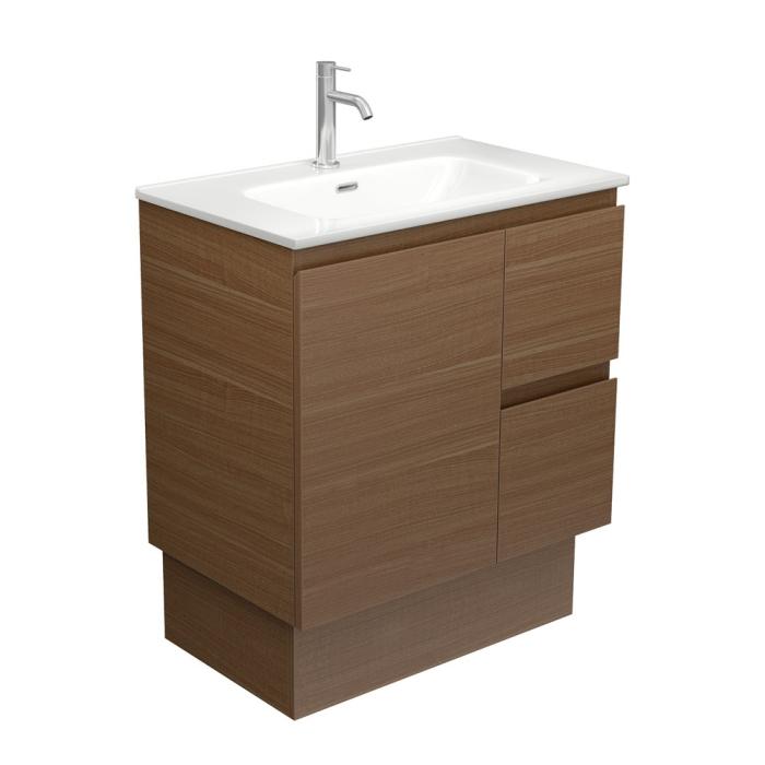 fienza Joli Edge Walnut 750 Vanity on Kickboard