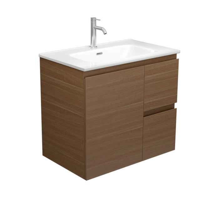fienza Joli Edge Walnut 750 Wall Hung Vanity
