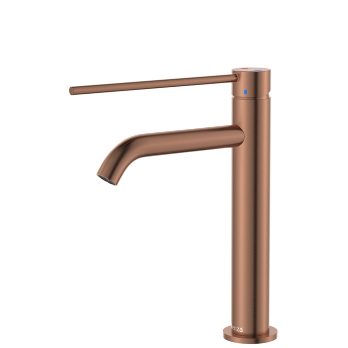 fienza Kaya Care Medium Basin Mixer Brushed Copper