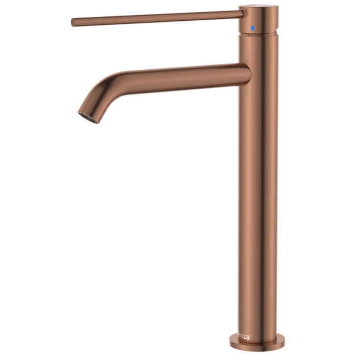 fienza Kaya Care Tall Basin Mixer Brushed Copper