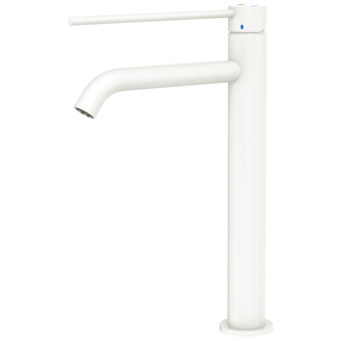 fienza Kaya Care Tall Basin Mixer Matte White