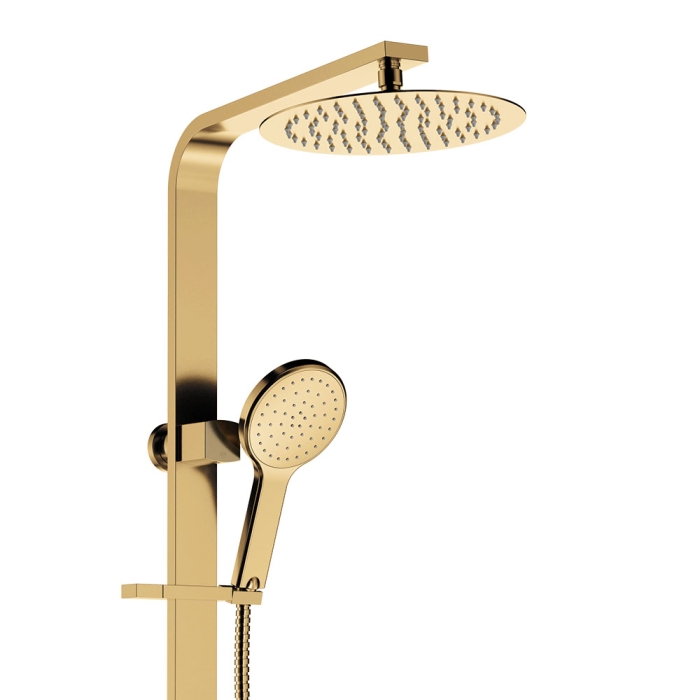 fienza Kaya Deluxe Twin Shower Urban Brass