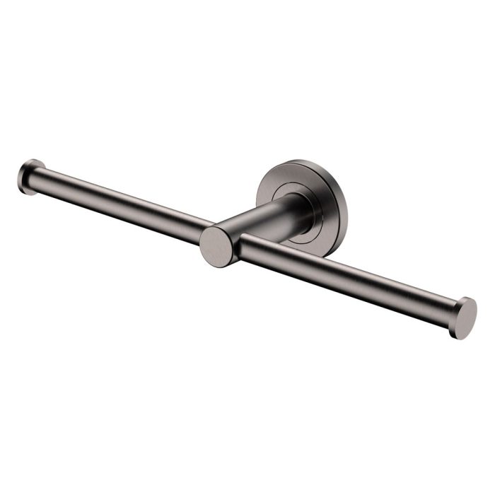 fienza Kaya Double Toilet Roll Holder Gun Metal