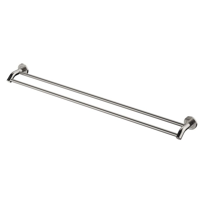 fienza Kaya Double Towel Rail 900mm Brushed Nickel
