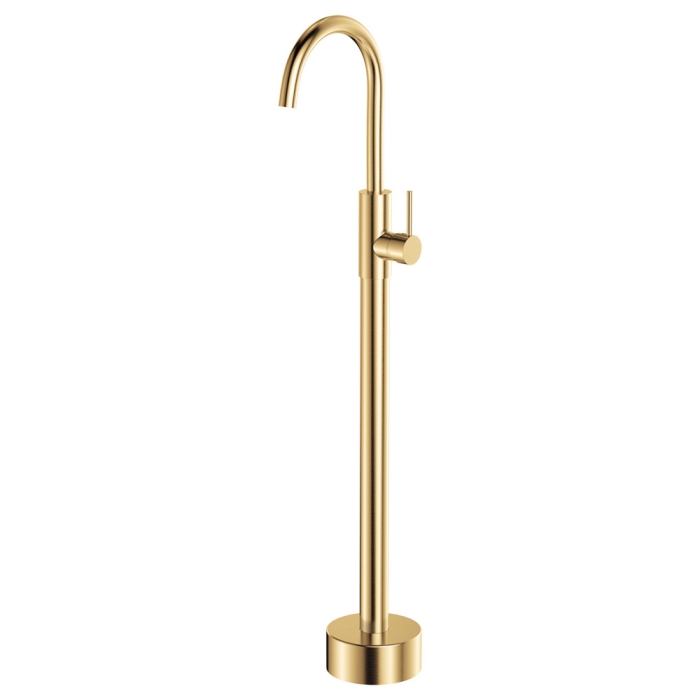 fienza Kaya Floor Mounted Bath Mixer Urban Brass