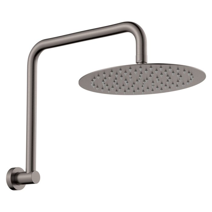 fienza Kaya Gooseneck Shower Arm Set Gun Metal