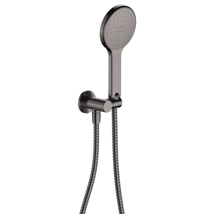 fienza Kaya Hand Shower Round Plate Gun Metal