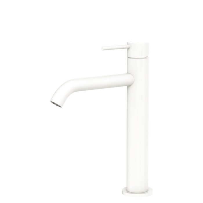 fienza Kaya Medium Basin Mixer Matte White