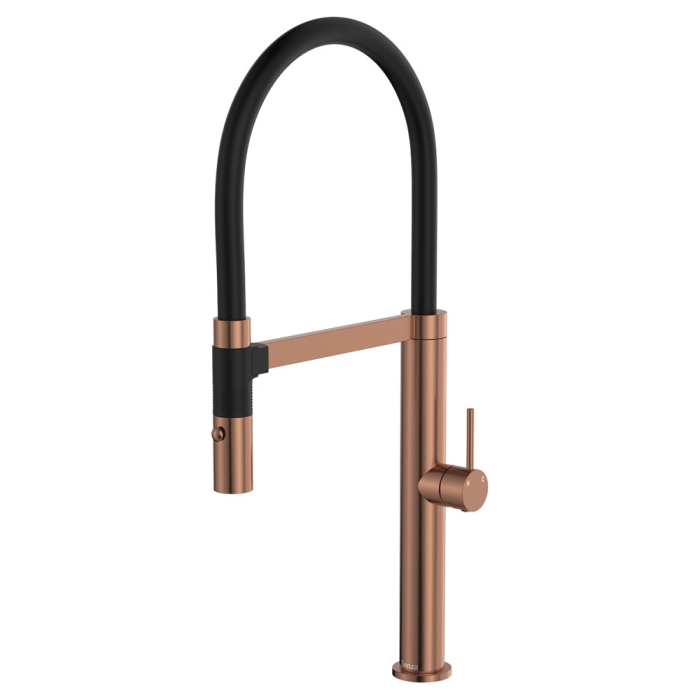 fienza Kaya Pull Down Sink Mixer Brushed Copper