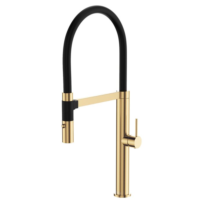 fienza Kaya Pull Down Sink Mixer Urban Brass