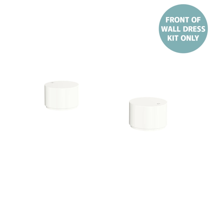 fienza Kaya Round Hob Taps Dress Kit Matte White