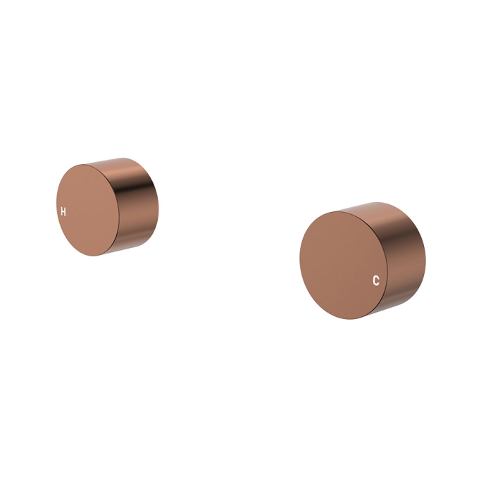 fienza Kaya Round Wall Taps Brushed Copper