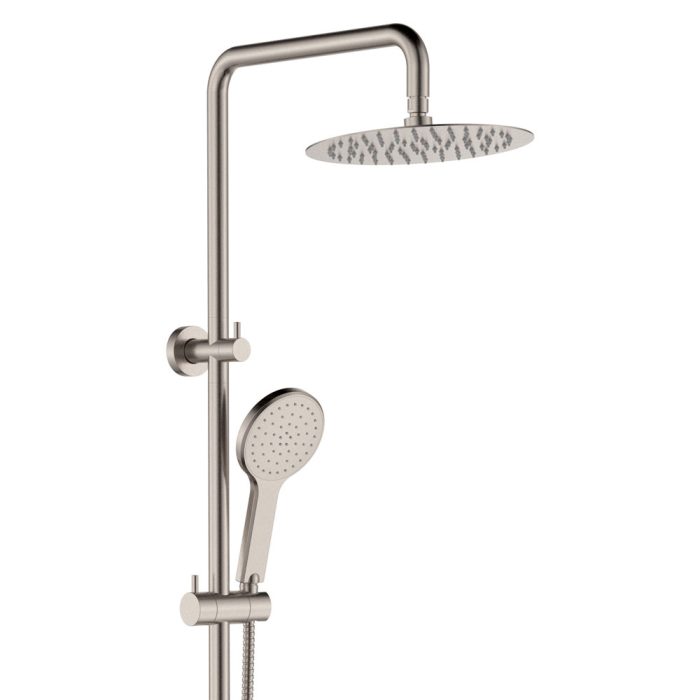 fienza Kaya Twin Shower Brushed Nickel