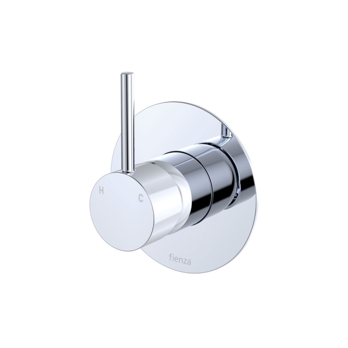 fienza Kaya Up Wall Mixer Large Round Plate Chrome