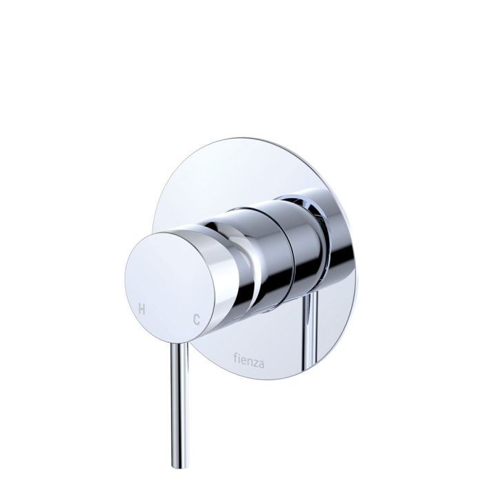 fienza Kaya Wall Mixer Large Round Plate Chrome