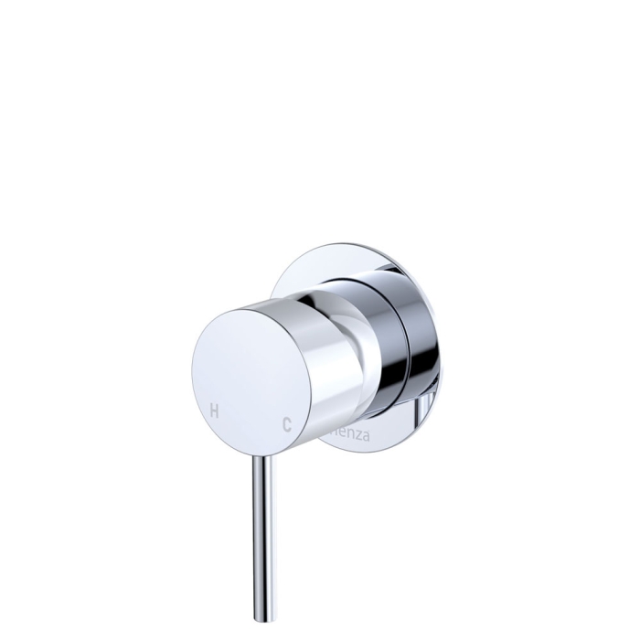 fienza Kaya Wall Mixer Small Round Plate Chrome