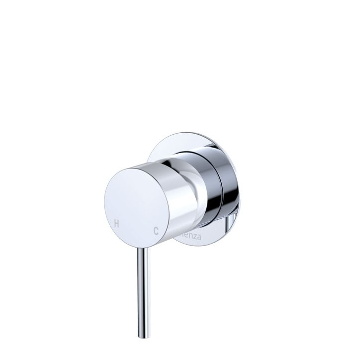 fienza Kaya Wall Mixer Small Round Plate Chrome