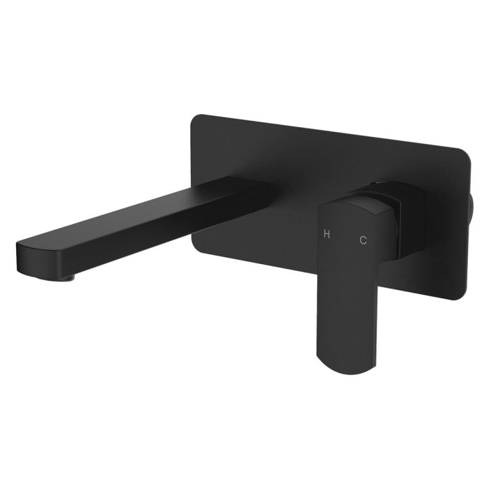 fienza Koko Basin/Bath Wall Mixer Set Matte Black