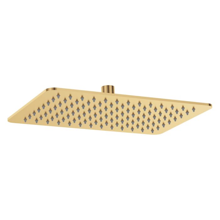 fienza Koko Rectangular Shower Head Urban Brass