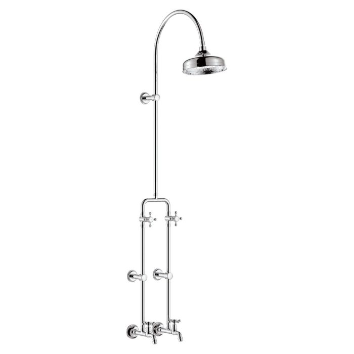 fienza Lillian Exposed Rail Shower & Bath Set Chrome