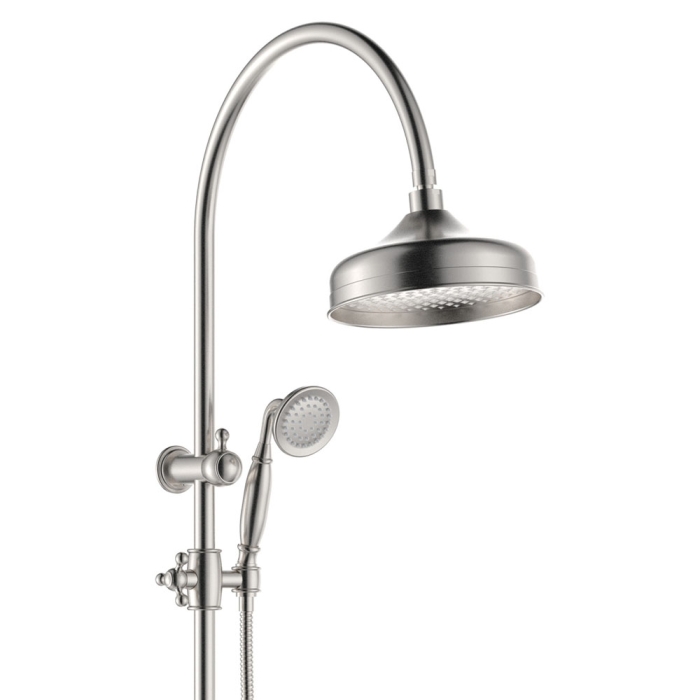 fienza Lillian Twin Shower Brushed Nickel