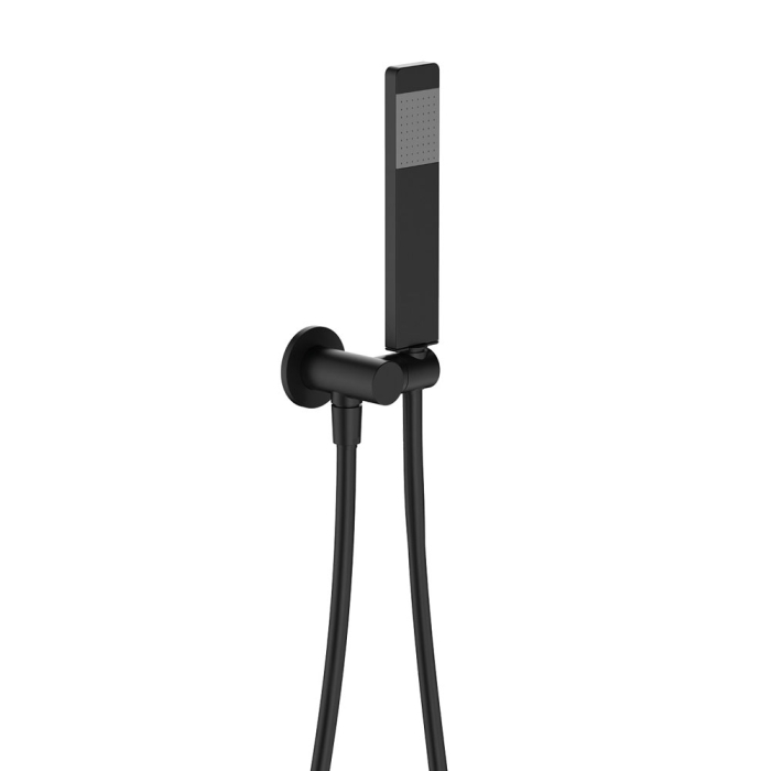 fienza Lincoln Hand Shower Round Plate Matte Black