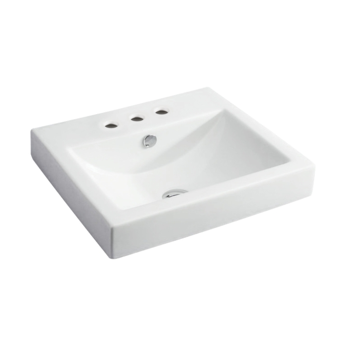 fienza Low Profile Semi-Inset Basin 3 Tap Holes