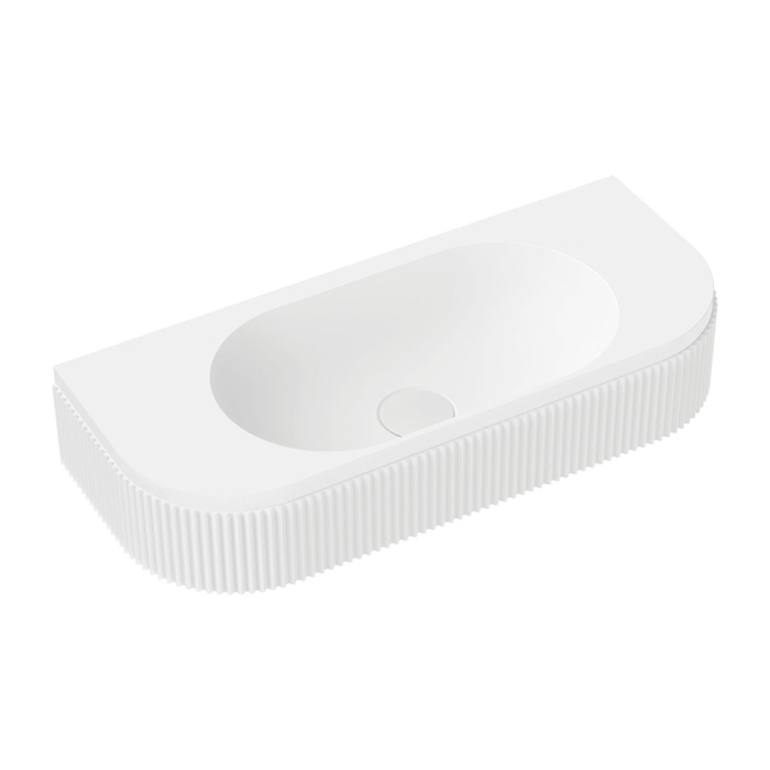 fienza Minka Solid Surface Wall Basin No Tap Hole