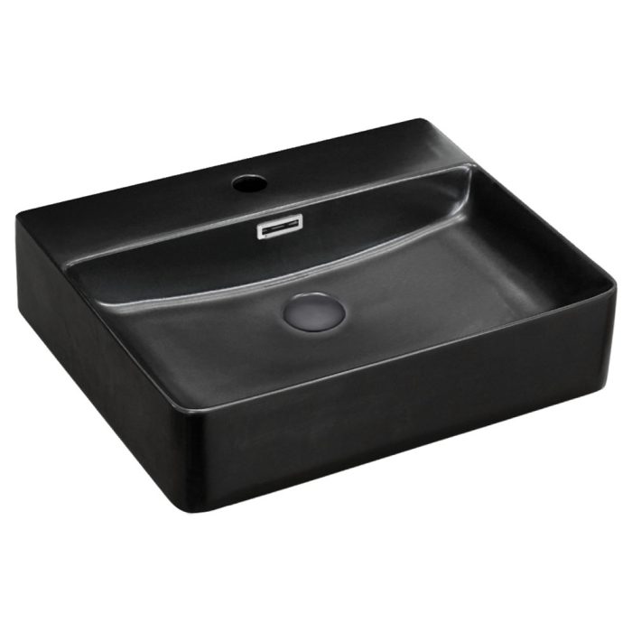 fienza Petra Matte Black Above Counter Basin