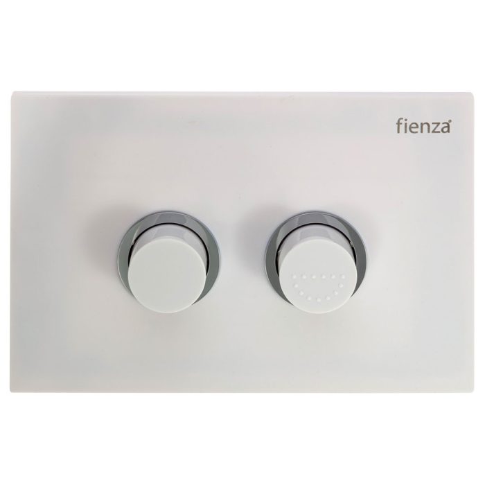 fienza Fienza R&T Care Raised Button Flush Plate Gloss White