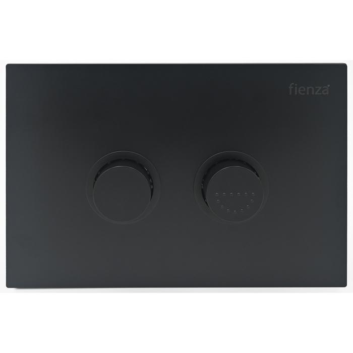 fienza Fienza R&T Care Raised Button Flush Plate Matte Black