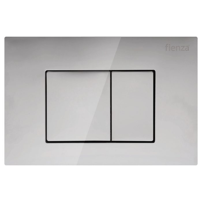 fienza Fienza R&T Rectangular Button Flush Plate Chrome
