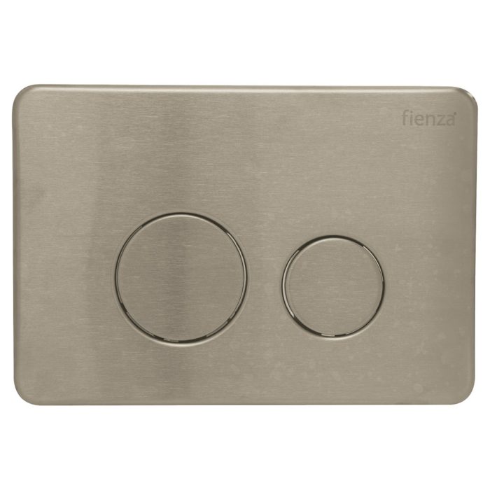 fienza Fienza R&T Round Button Flush Plate Brushed Nickel