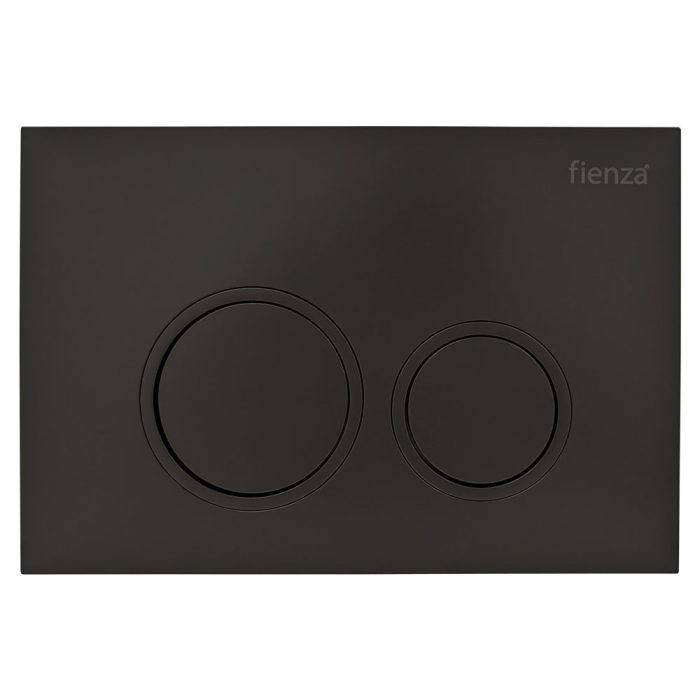 fienza Fienza R&T Round Button Flush Plate Matte Black