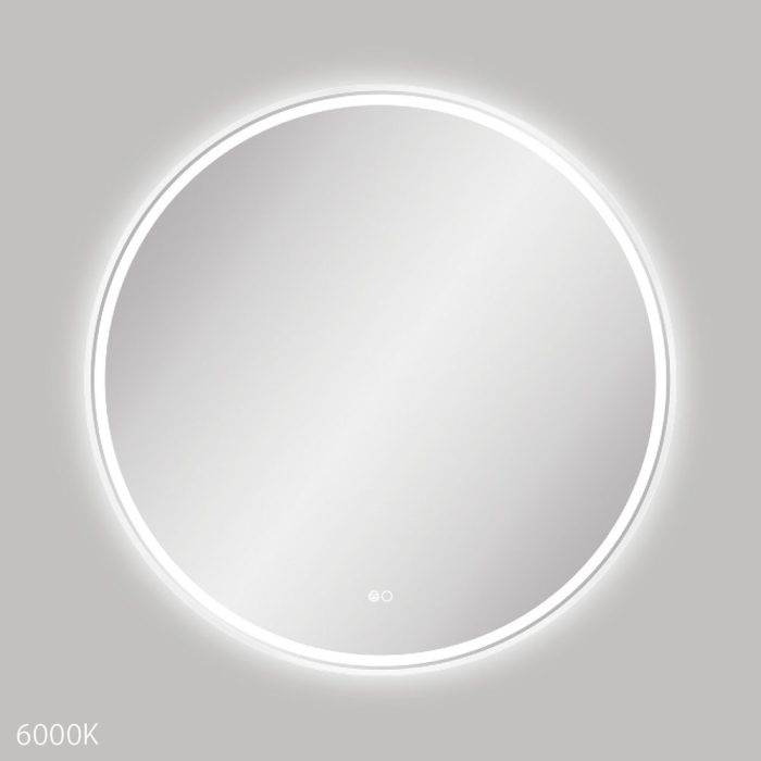 fienza Reba LED Matte White Framed Mirror 900mm