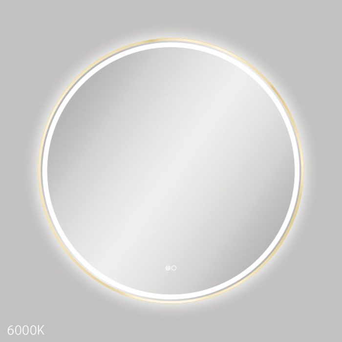 fienza Reba LED Urban Brass Framed Mirror 900mm