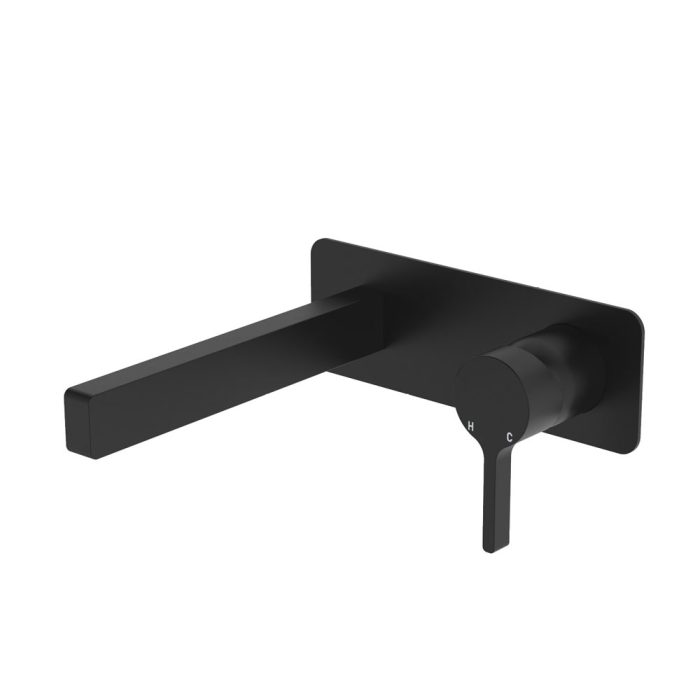 fienza Sansa Wall Bath Mixer Set Matte Black