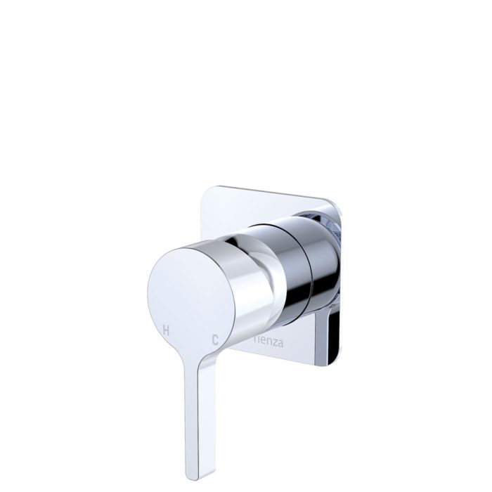 fienza Sansa Wall Mixer Square Plate Chrome