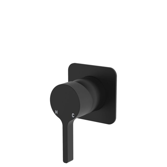 fienza Sansa Wall Mixer Square Plate Matte Black