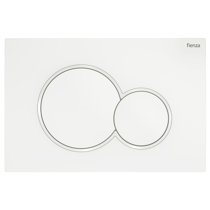 fienza Fienza Sigma Round Button Flush Plate Matte White
