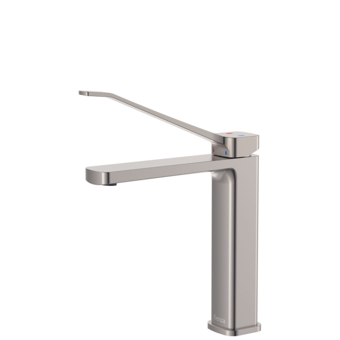 fienza Tono Care Medium Basin Mixer Brushed Nickel