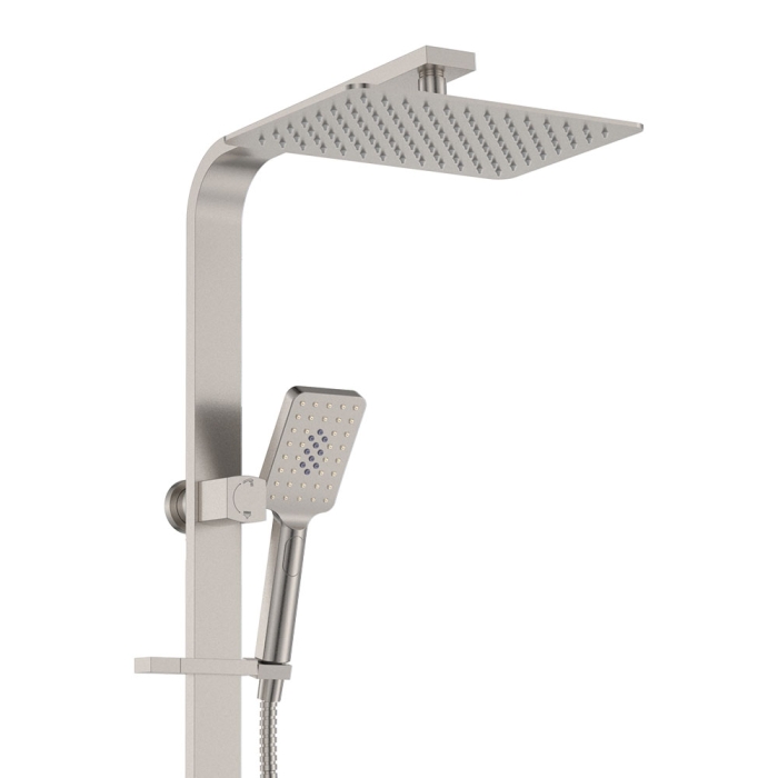 fienza Tono Deluxe Twin Shower Brushed Nickel